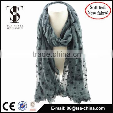 Blended material high quality soft feel autumn winter oversize scarf for lady
