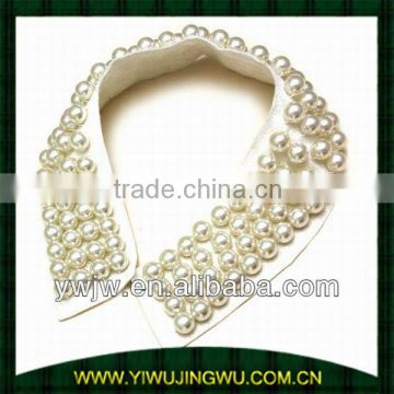 Large Bead Faux Pearl Chunky Collar Necklace