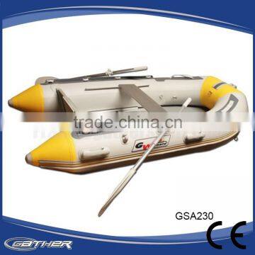 Gather High Quality China New Style PVC alumium floor inflatable plastic boat