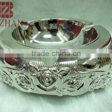 Zinc alloy classic style ashtray/cigar stainless steel ashtray/silver rose standing ashtray