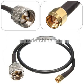 20 inch Pl239 Male Plug Bulkhead to SMA Male Plug RF Coax Pigtail RG316 Jumper Cable