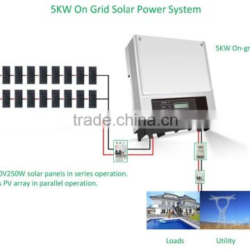 5KW On-grid Single Phase Solar Power System