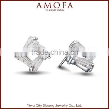 Excellent Material Sterling Silver Stud Earrings
