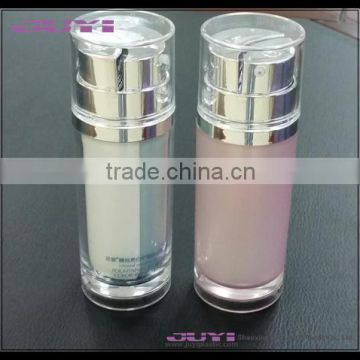 dual chamber bottle round cosmetic lotion bottle cosmetic packaging