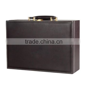 Chinese factories wholesale custom high-grade PU leather storage box, dark brown gift box