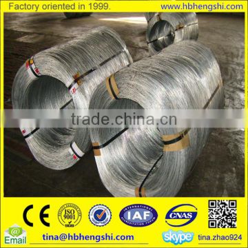 Factory cheap hot dipped galvanized iron wire,galvanized low carbon steel wire