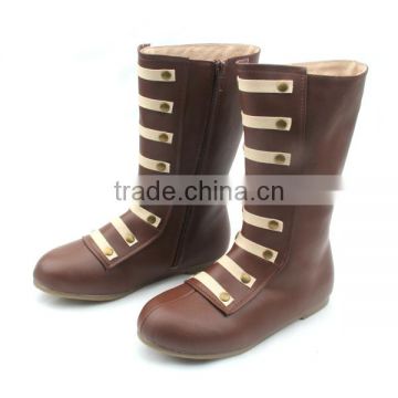 fashinable style kids high boots baby rubber sole shoes
