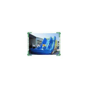 Smurf Theme Inflatable Slide Fire-resistantFor Pool , 8m x 5m x 6m