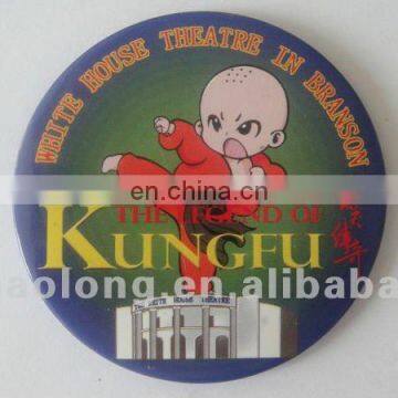 cheapest custom tin plate metal round button badge 58mm