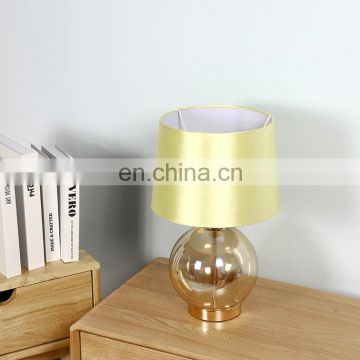 Cheap wholesale custom logo hotel home decor glass nightstand lamps