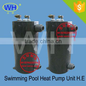 Longer service life 10.0HP titanium heat exchanger pool, heat pump water heat exchanger