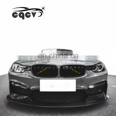 CQCV style wide body kit for BMW 3 series F30 F35 front bumper rear bumper carbon fiber material side skirts and fender
