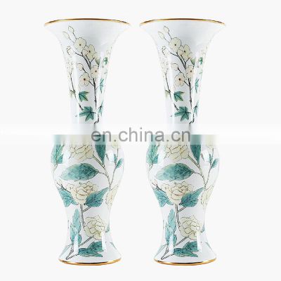 Traditional Chinese Orversize Sanding Big Tall Floor Vase Large for Home Decor