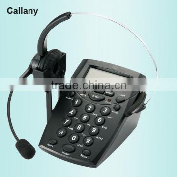 Power save wire noise cancelling headset telephone