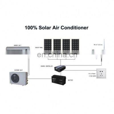 Quite And Environment Protection Inverter 1.5P 12000Btu Wall Mounted 100% Solar Ac-DC 48V