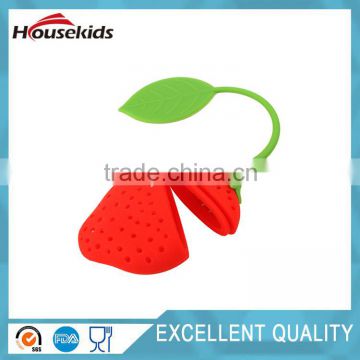 Hot strawberryy Silicone Tea Infuser Loose Tea Leaf Strainer Herbal Filter Diffuser non-toxic