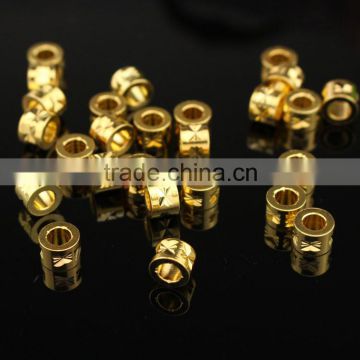 JS1155 Wholesale gold carved tube spacer beads,DIY Jewelry Spacer Beads