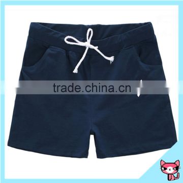 Simple strappy blue lady casual shorts