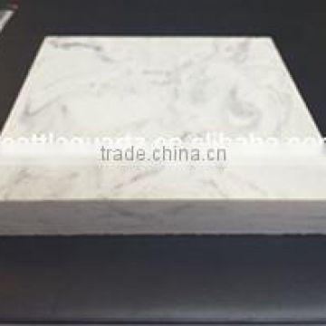 White color & Black texture quartz countertop