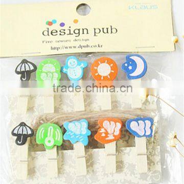 Small wood clip children's memo clip to clip the photo household daily/the weather PN6355