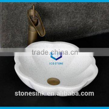 2015 handmade marble fancy bathroom water sink