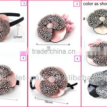 jewelry hair accessory set, rhine stone luxury flower hair clip set for women, fancy hair barrettes wholesale in china