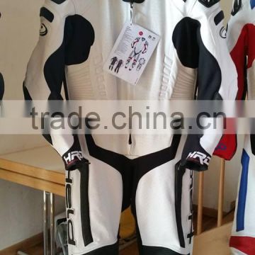 Leather Moror cycle Motorbike Racing Suit with Black and white