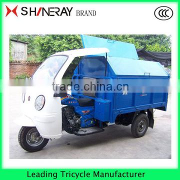 hot sale!!! CHINA MOTORIZED GARBAGE TRICYCLE with hydraulic tipper