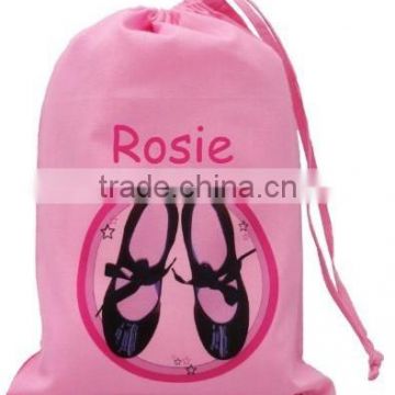 cotton muslin drawstring shoe bag ,travel shoe bag