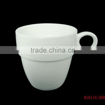 2014 new style porcelain 250ml stackable coffee cup H10114