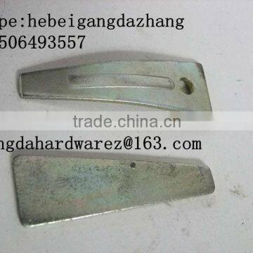 concstruction steel hardware aluminum form wedge in concrete building