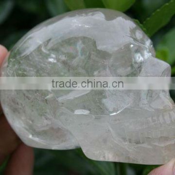 NATURAL ROCK Clear Quartz Crystal Skull