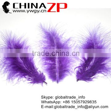 CHINAZP Best Quality Plume Wholesale Cheap Dyed Purple Fluffy Turkey Marabou Feathers for Bag Accessories
