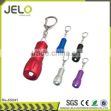 Ningbo JELO Hot Sales Promotion bowling Torch Super Bright 1LED Keychain Light Cheaper Keylight Gift Flashlight