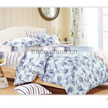 128*68 bedding sets blue flowers bedding sets white and purple stripe beddings