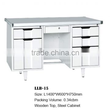 2016Latest Durable Simple Style Wooden Surface Metal Big lots Computer Table Desk