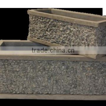 Rectangular Slate lightweight cement pots, Small Concrete pots, GRC Planter