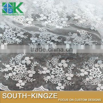 2016 Fashion Lace Fabric white Organza Exquisite Embroidered Width 120 cm 2016 Fashion40653