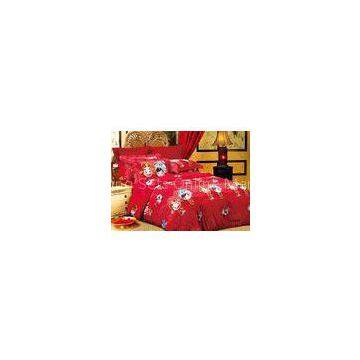 Eco-Friendly Reactive Dye Floral Bedding Sets Red for Traditional Wedding