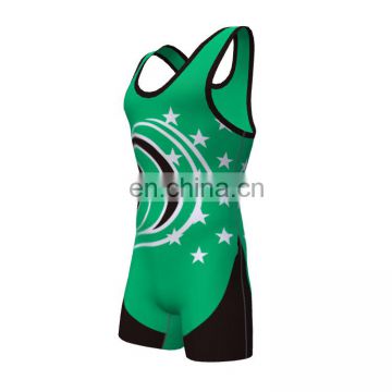 China manufacture sublimated womens Custom Wrestling Singlets