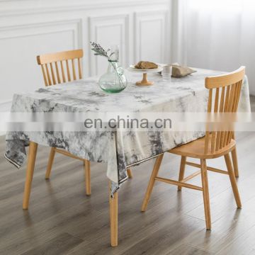 Morden design special process tie dye fabric table cover washable tablecloth for coffee table