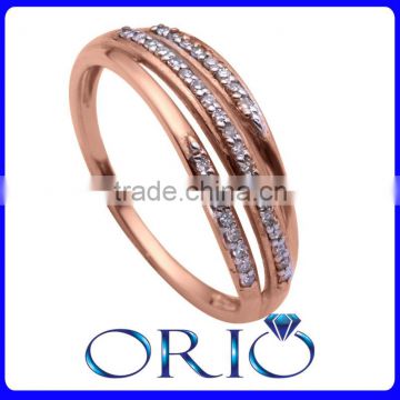 9k 10k 14k 18k White and Pink Gold Ring Earrings Diamond