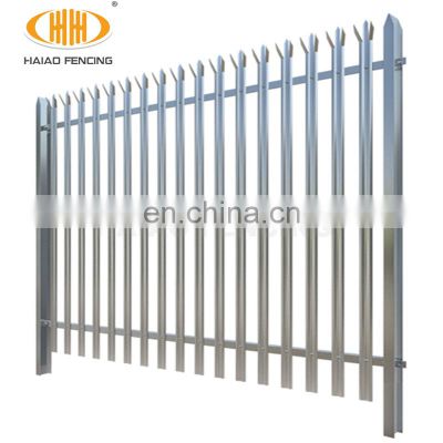 High quality second hand euro style decorative garden security galvanized steel palisade fence design