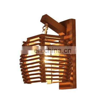 Chinese Restaurant Wall Lamp E27 Wood Wall Lamp Classical Solid Wood Hollow Wall Lamp