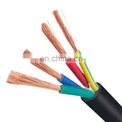 NYY 0.6/1KV H05VV-F 4x0.75mm2 Flexible PVC Shealth/Insulation 4 Core Electric Wire Power Control Cable Factory Price