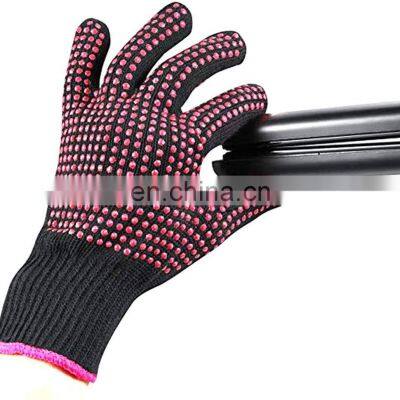 Professional Silicone Dotted Anti-slip Heat Proof Hair Styling Gloves Curling Gloves