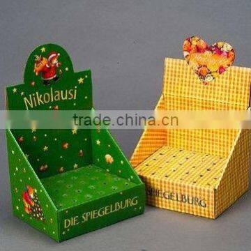 Cardboard paper counter display box