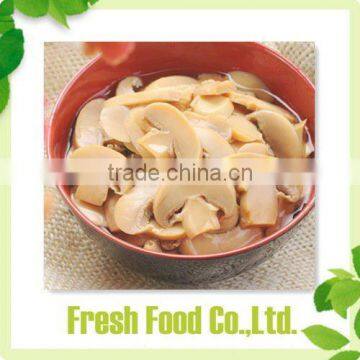 fresh button mushroom with cheap canned food