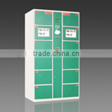 steel electronic coin operated safe locker for supermarket