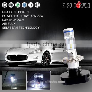 New Fanless H4 led headlight,Auto Led Head Light H4, Hi Lo Beam Headlight H4 LED Bulb,Aluminum Cooling led h4